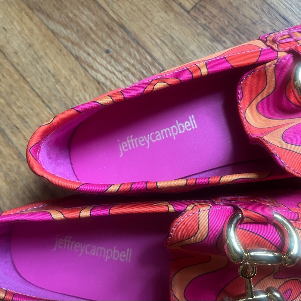 Jeffrey Campbell Vibrant Pink and Orange Loafers - Picture 2 of 7